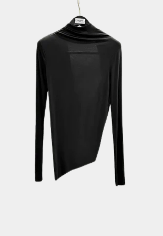 ASYMMETRICAL TURTLENECK SHIRT