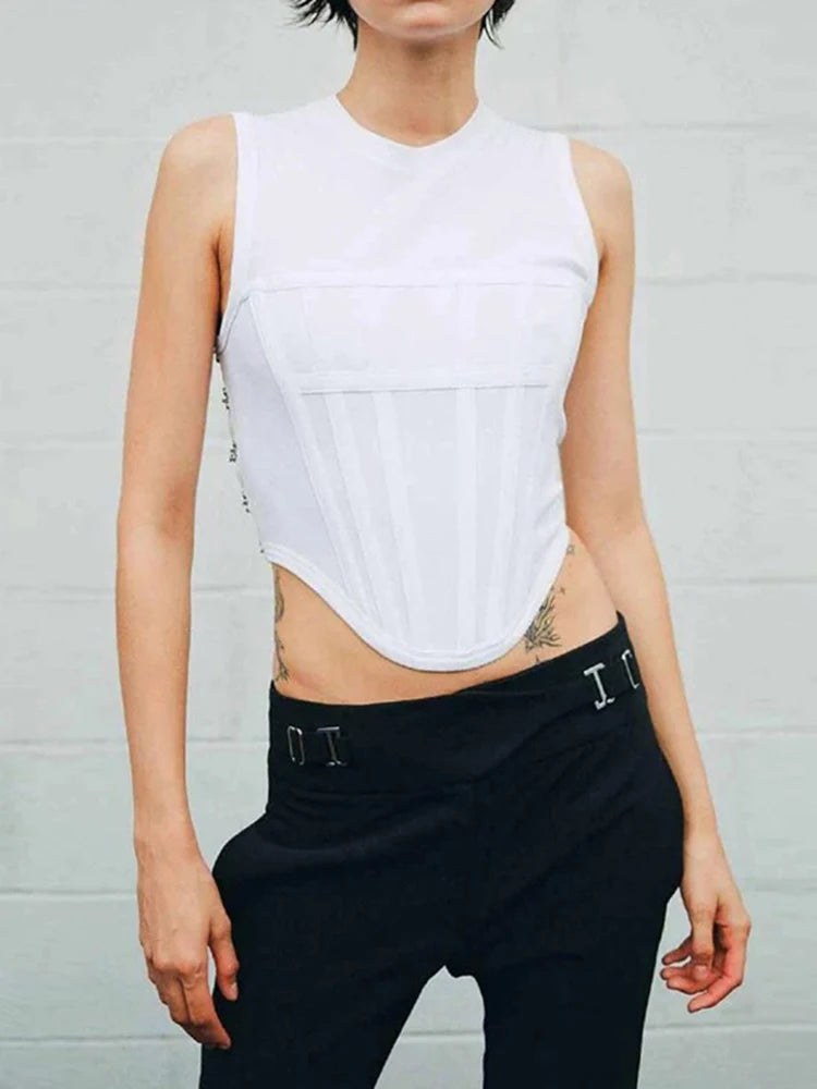 CORSET BUCKLE TANK