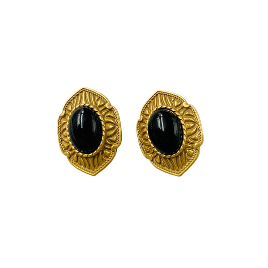 RETRO BLACK VINTAGE EARRINGS