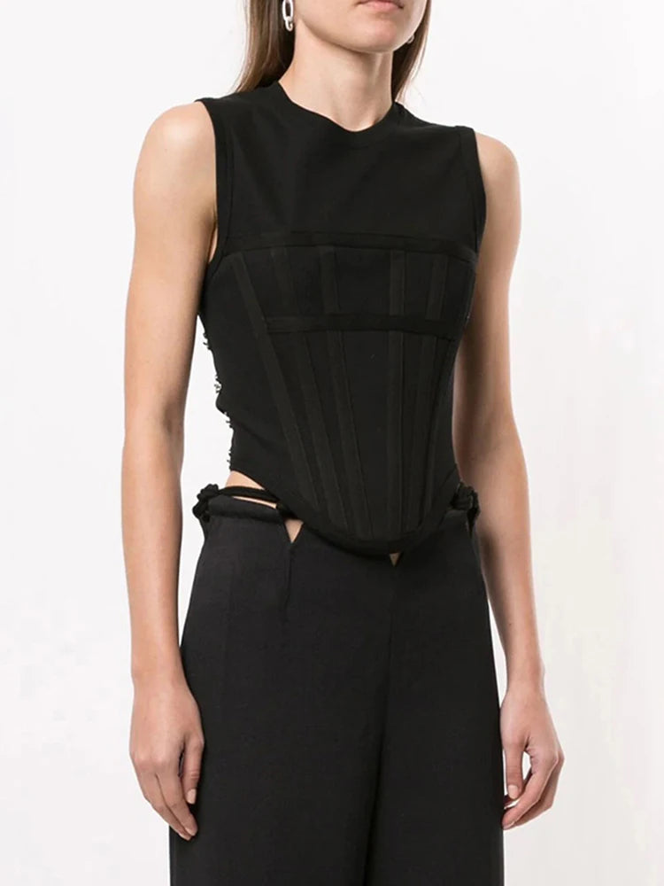 CORSET BUCKLE TANK