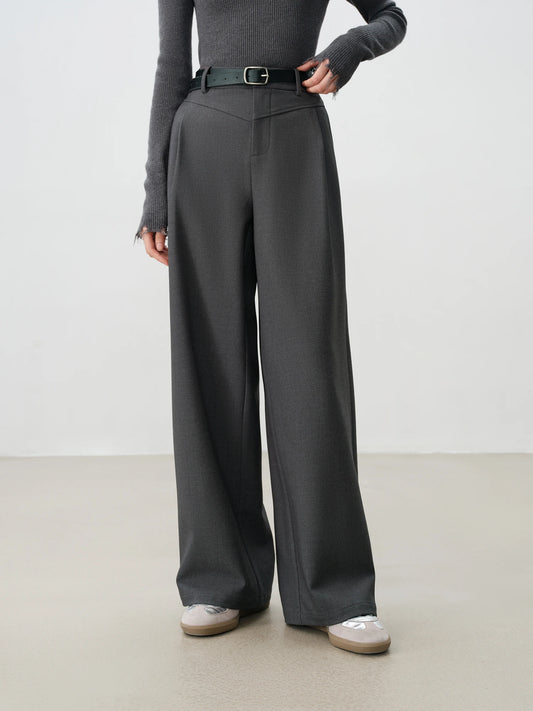 Full Length Black Straight Trousers