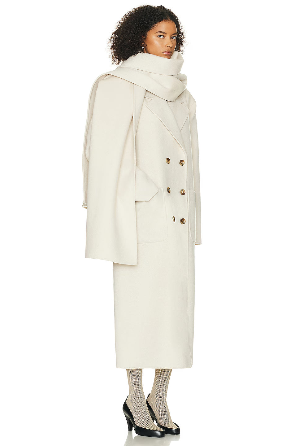 THICKENED WOOLEN SCARF COAT